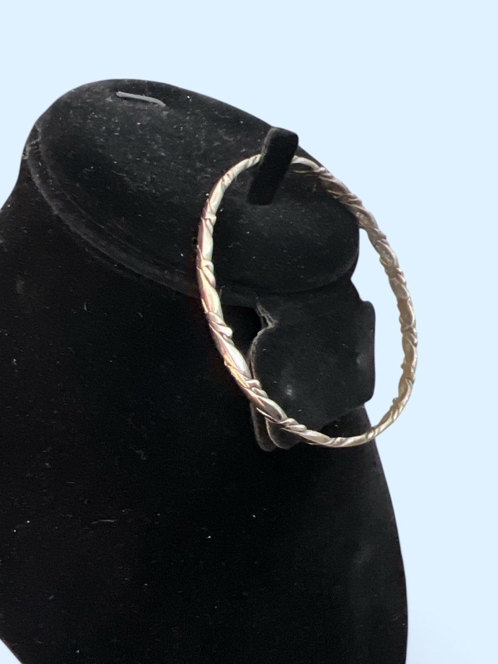 Vintage Mexican Sterling Silver Twisted Bangle Bracelet